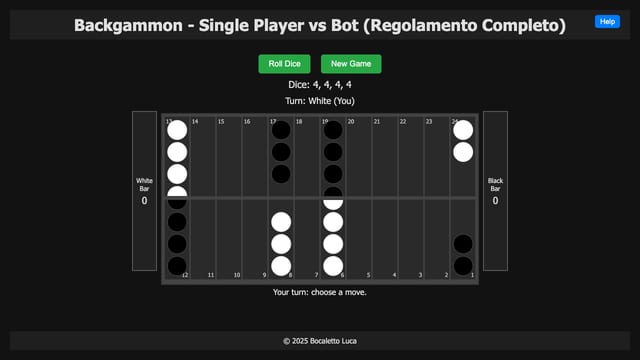 Backgammon — free browser game